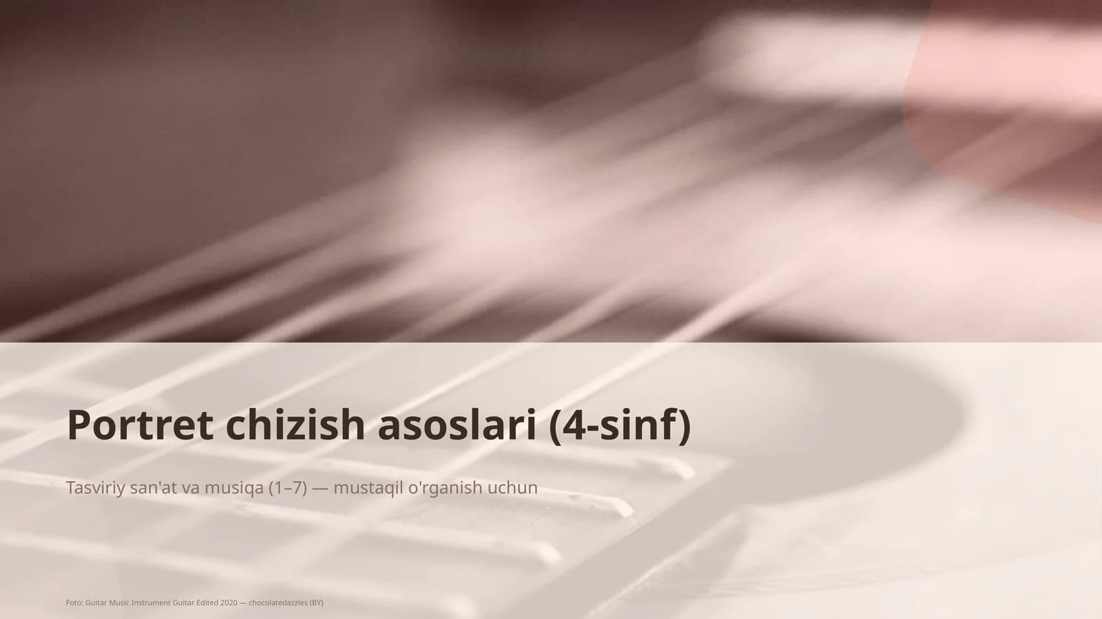 Portret chizish asoslari (4-sinf)