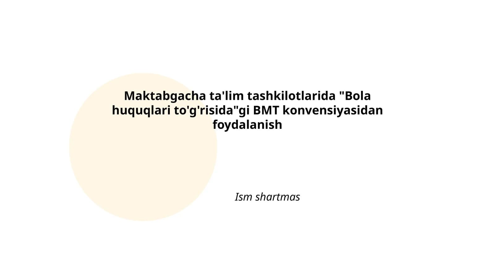 Bola huquqlari to'g'risida