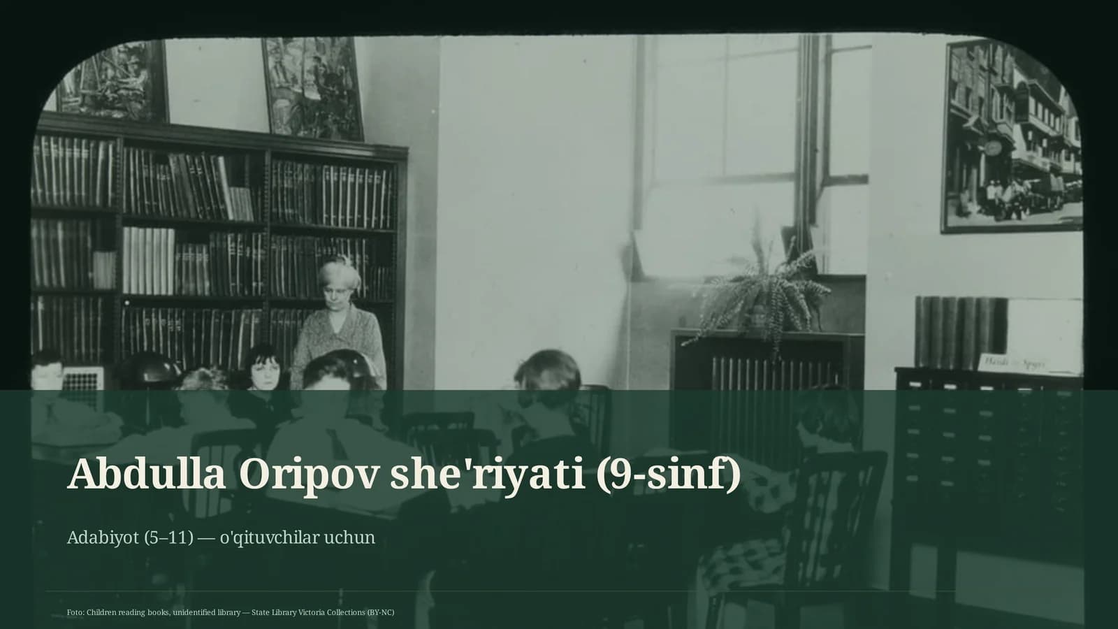 Abdulla Oripov she'riyati (9-sinf)