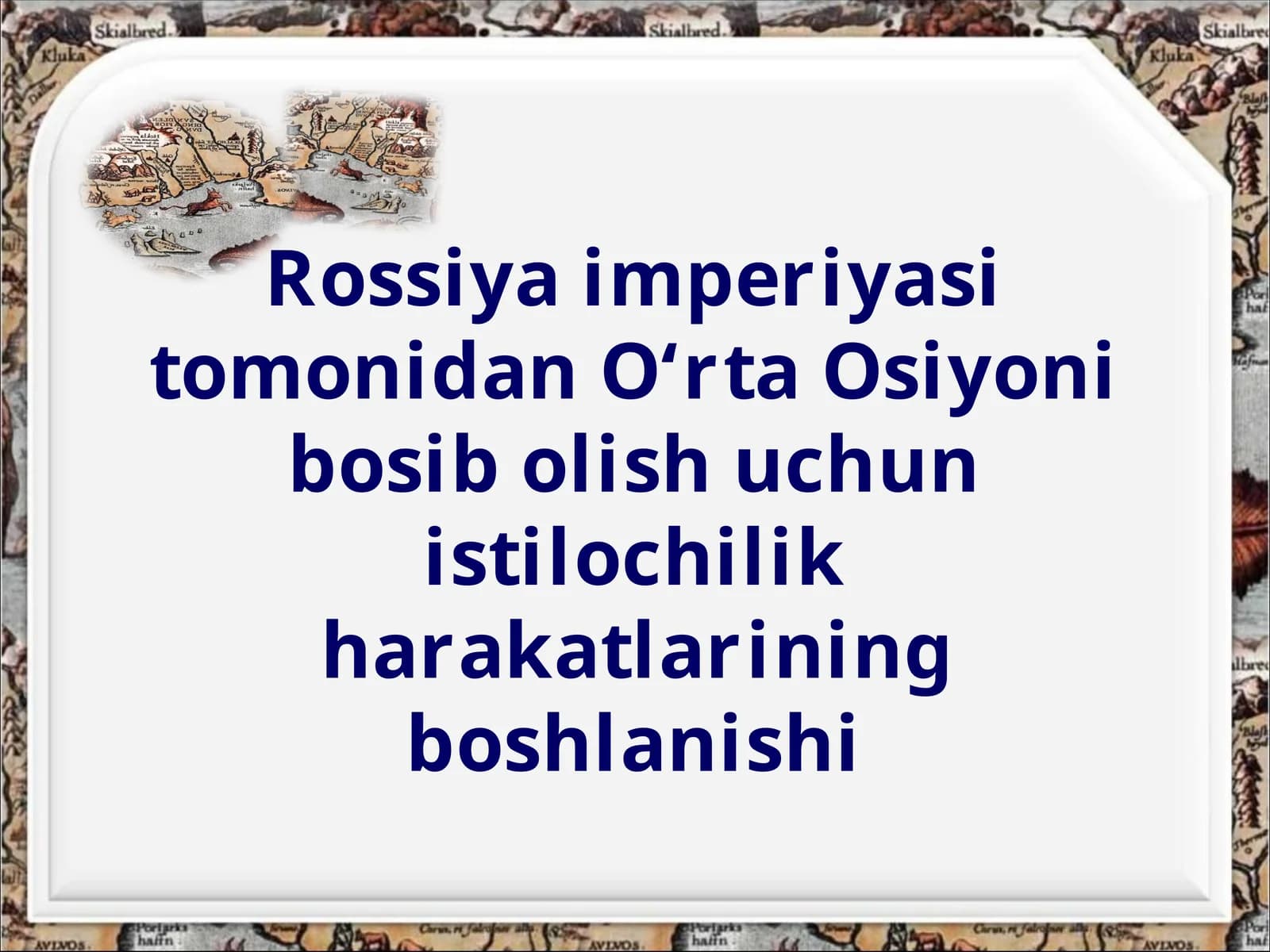 Rossiya tomonidan o`rta osiyo bosib 9-o`zbek