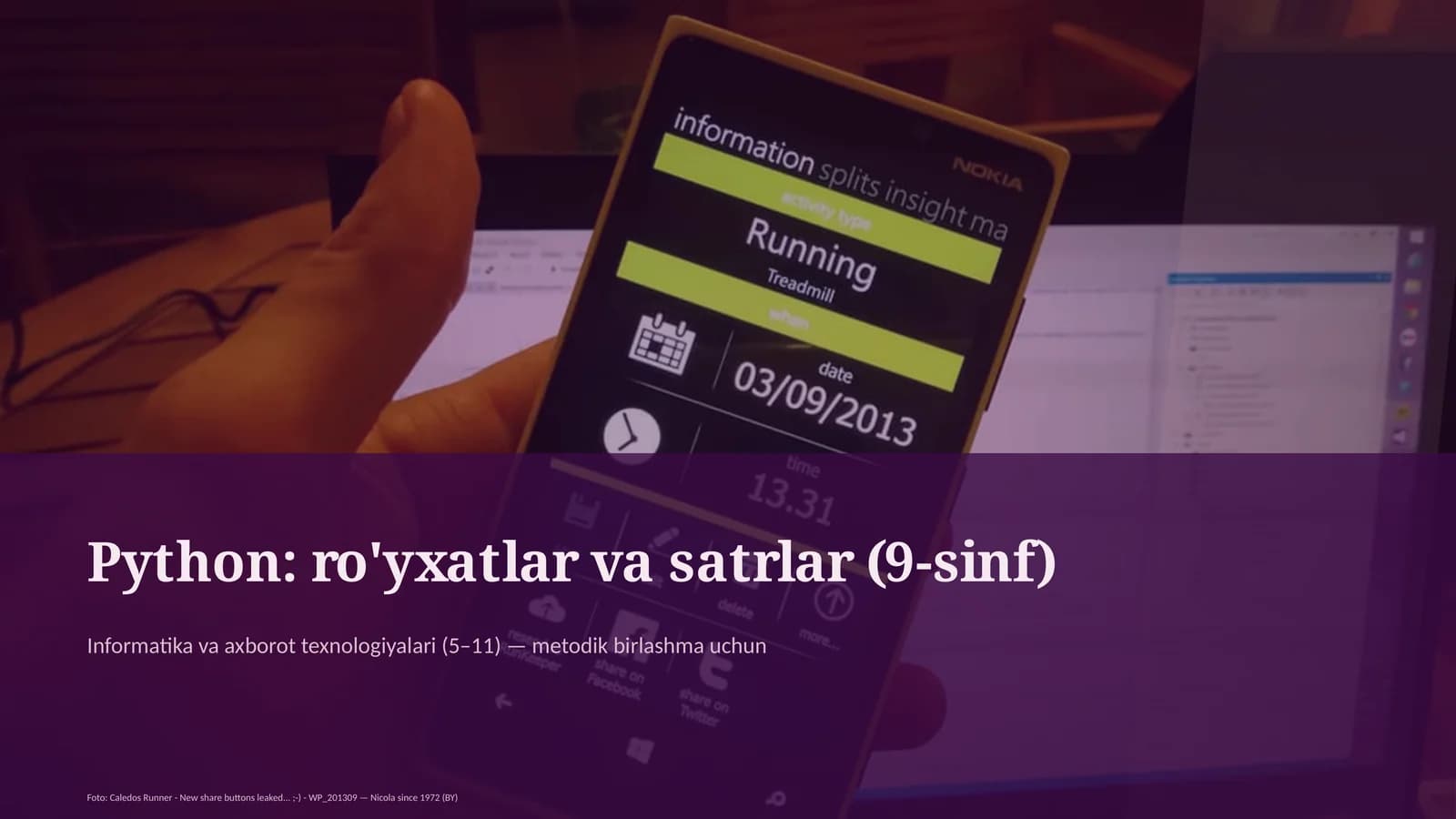 Python: ro'yxatlar va satrlar (9-sinf)