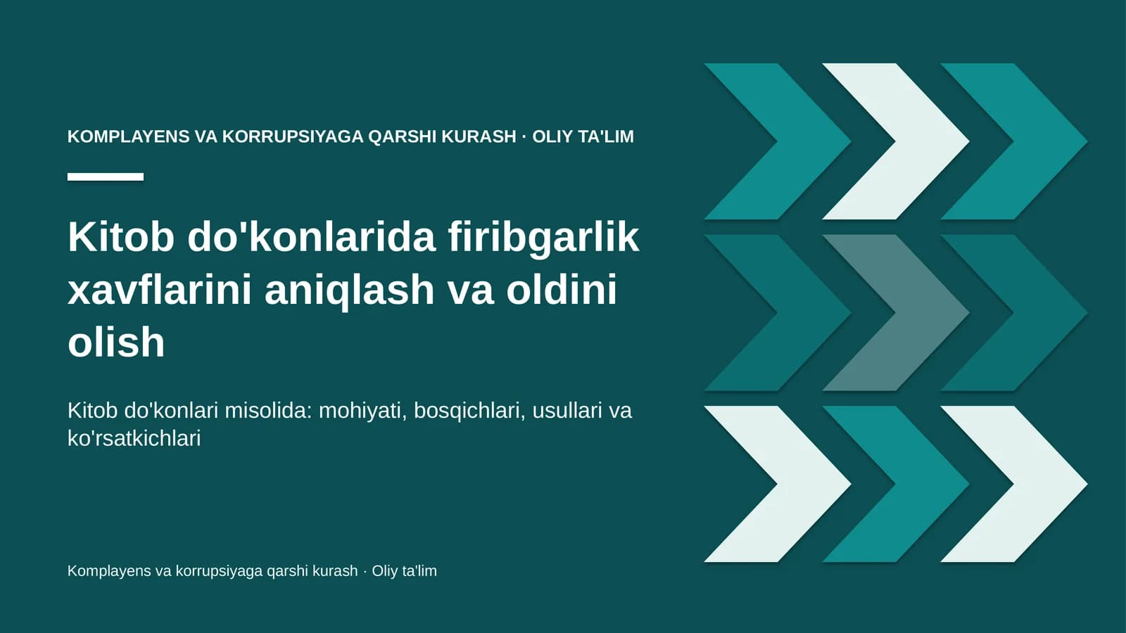 Kitob do'konlarida firibgarlik xavflarini aniqlash va oldini olish