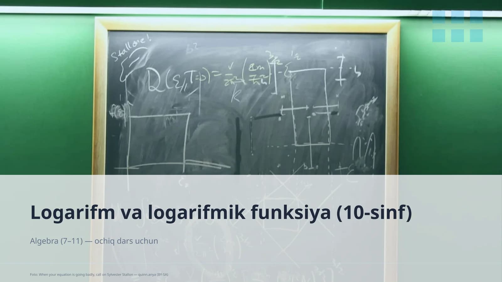 Logarifm va logarifmik funksiya (10-sinf)