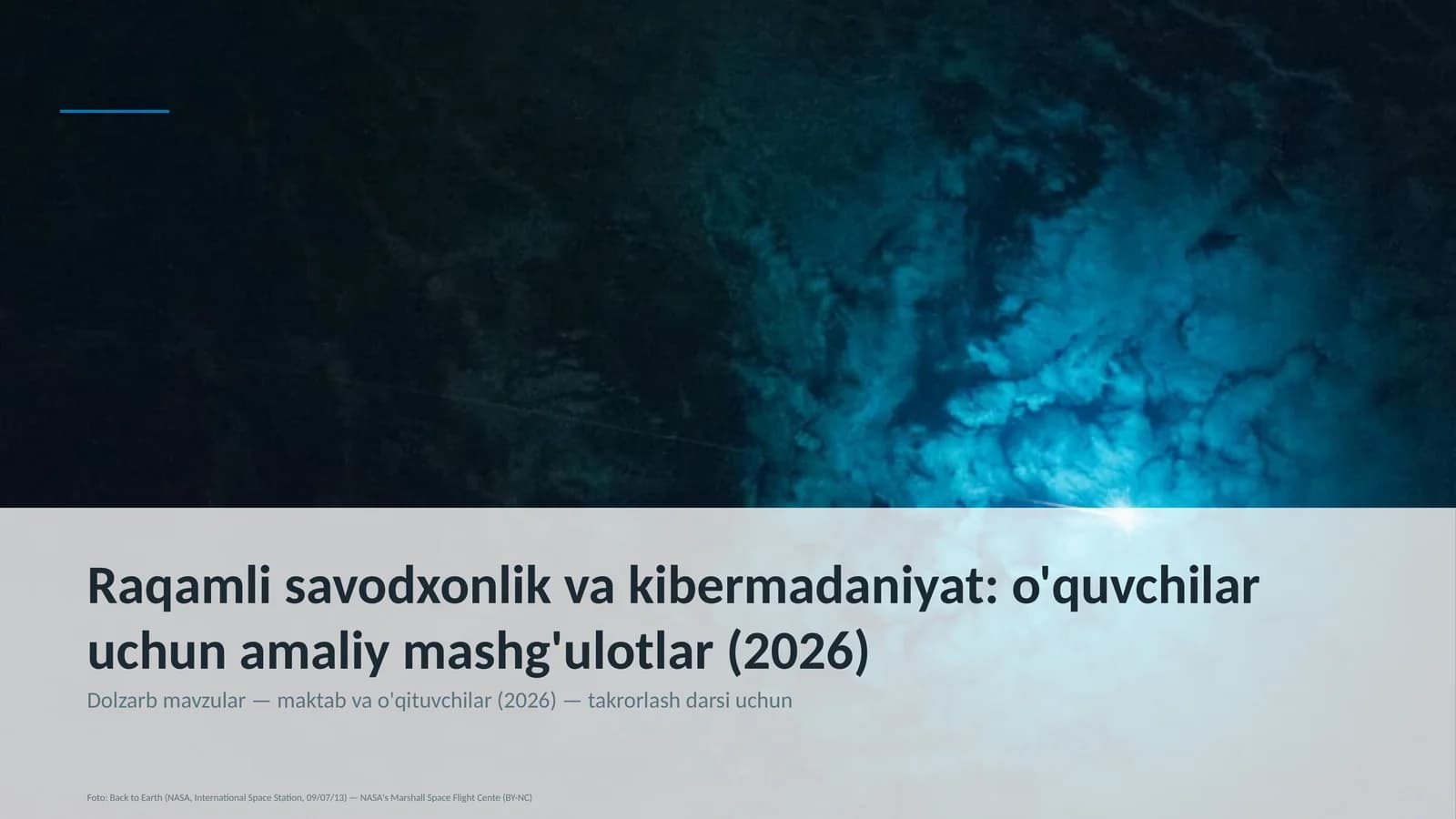 Raqamli savodxonlik va kibermadaniyat: o'quvchilar uchun amaliy mashg'ulotlar
