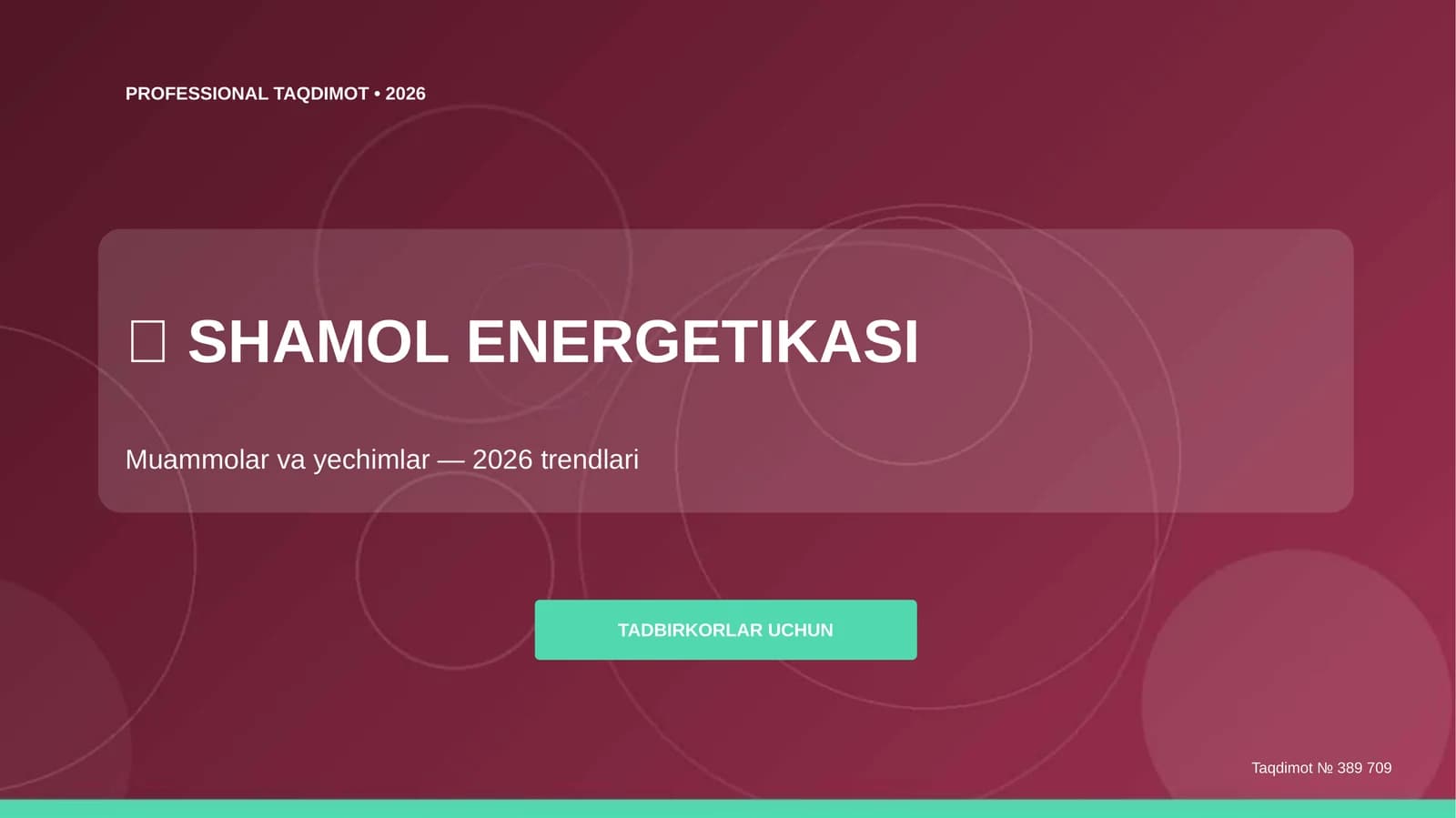 Shamol energetikasi: muammolar va yechimlar (2026 trendlari)