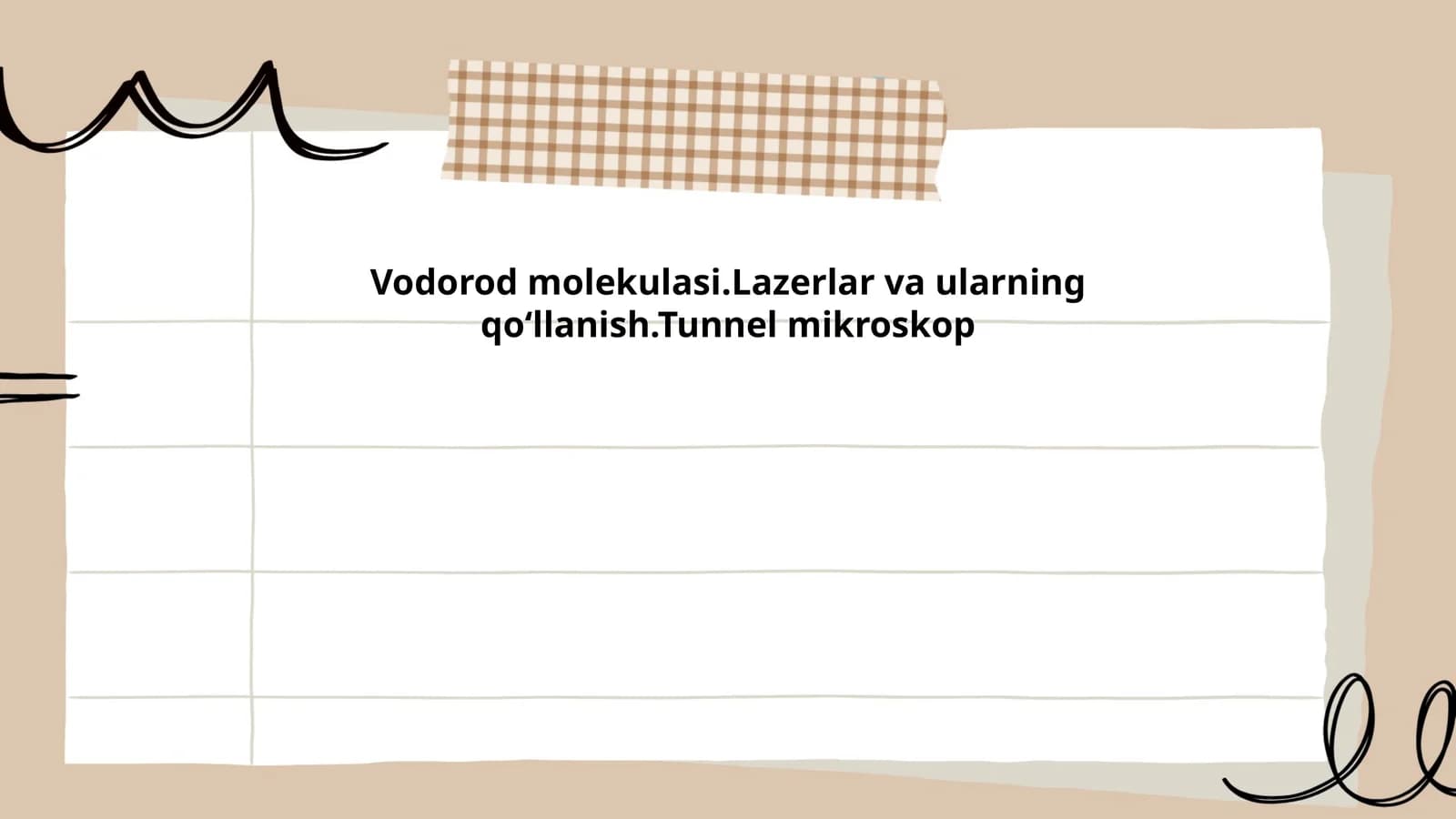 Vodorod molekulasi.Lazerlar va ularning qoʻllanish