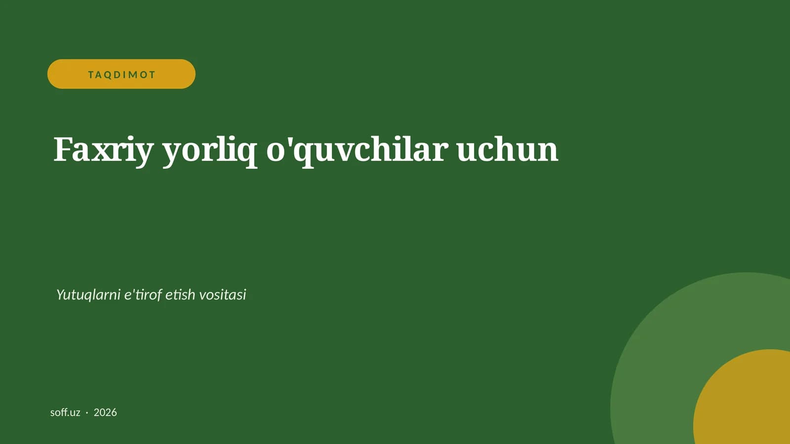 Faxriy yorliq