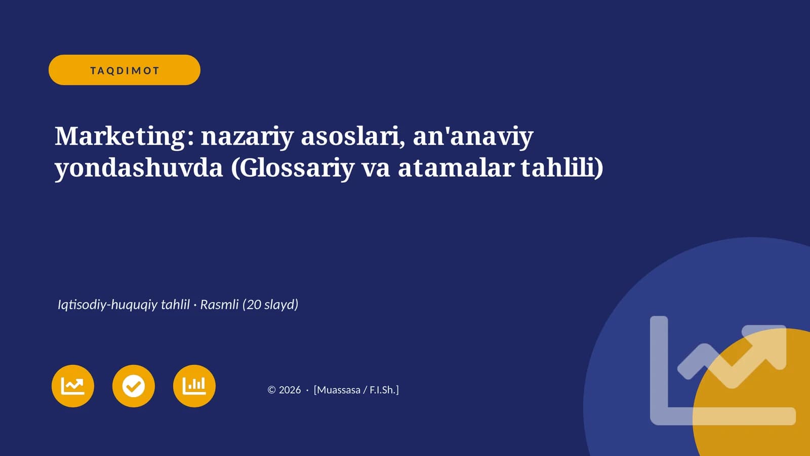 Marketing: nazariy asoslari, an'anaviy yondashuvda