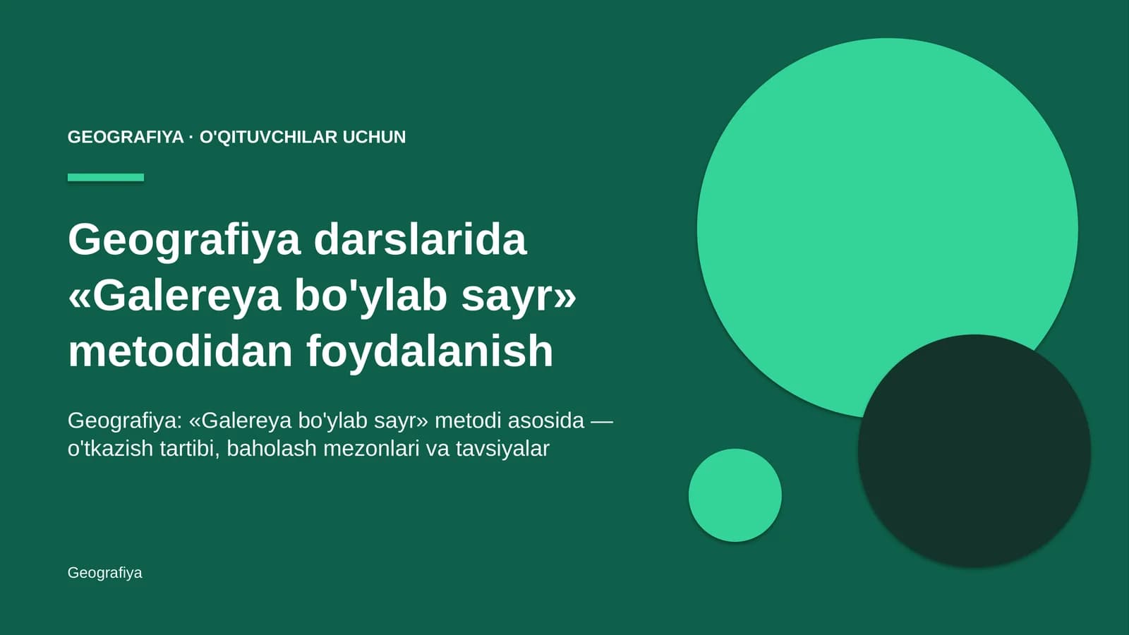 geografiya darslarida galereya bo'ylab sayr metodidan foydalanish 7778