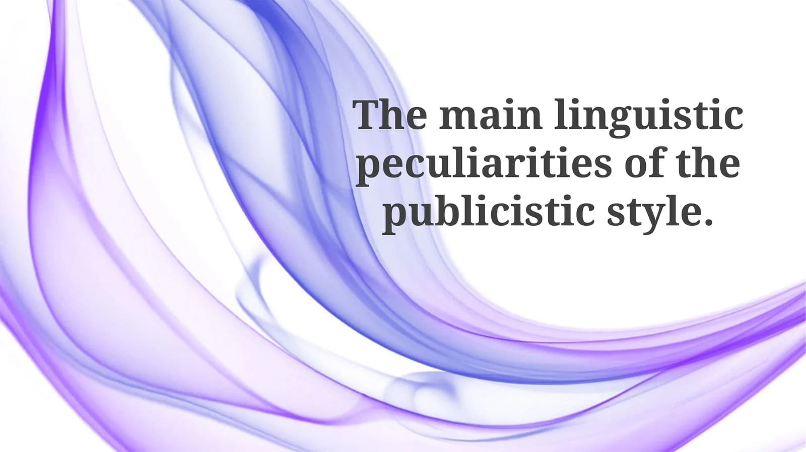 Publicistic Style: Definition