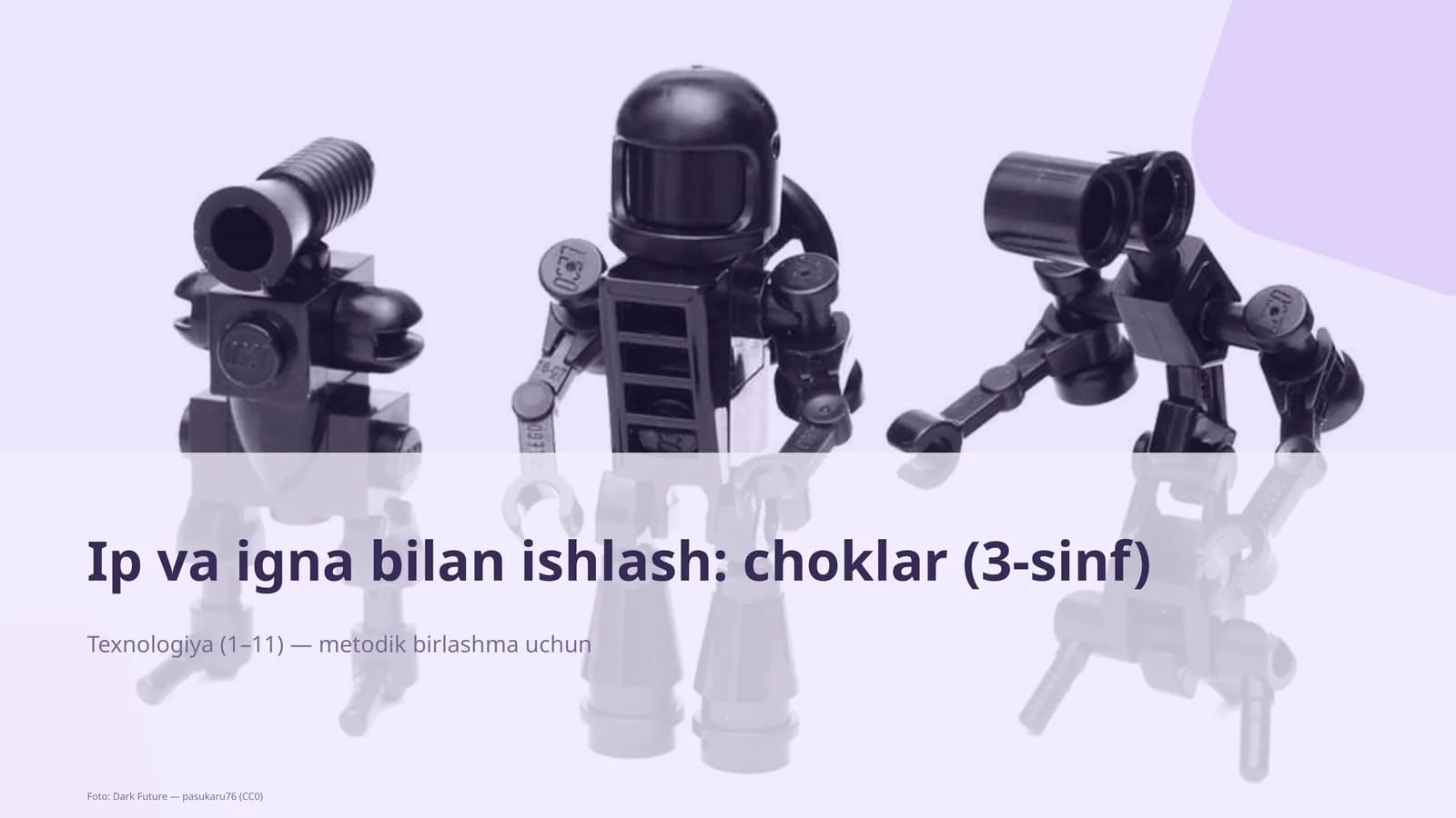 Ip va igna bilan ishlash: choklar (3-sinf)