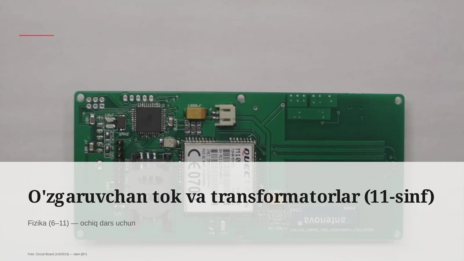 O'zgaruvchan tok va transformatorlar (11-sinf)