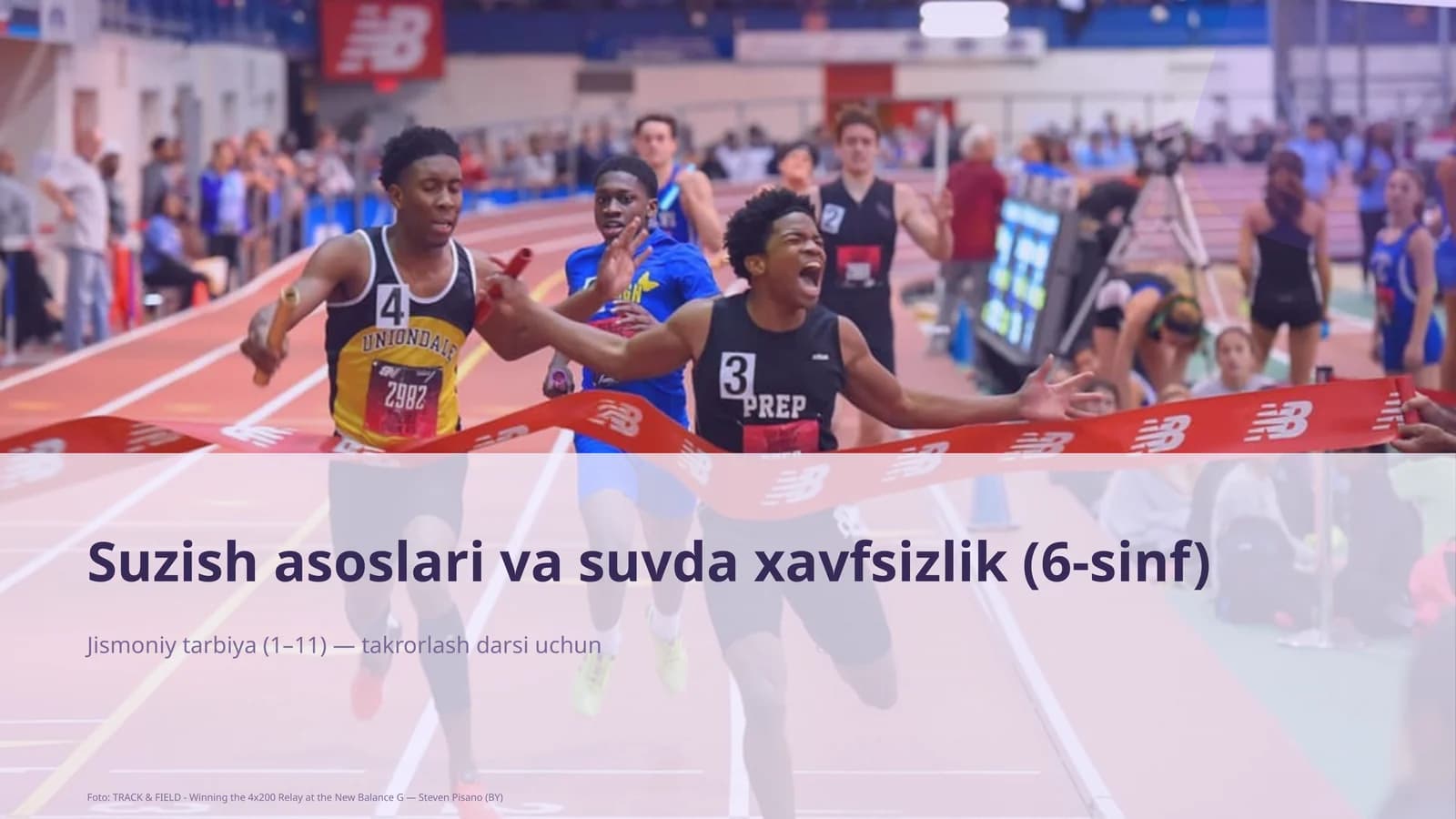 Suzish asoslari va suvda xavfsizlik (6-sinf)