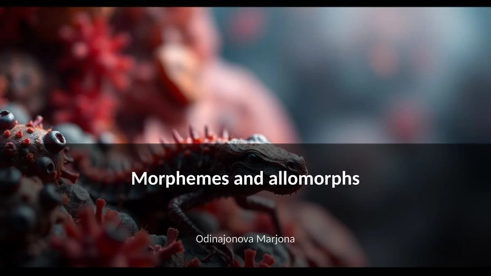 Morphemes and allomorphs