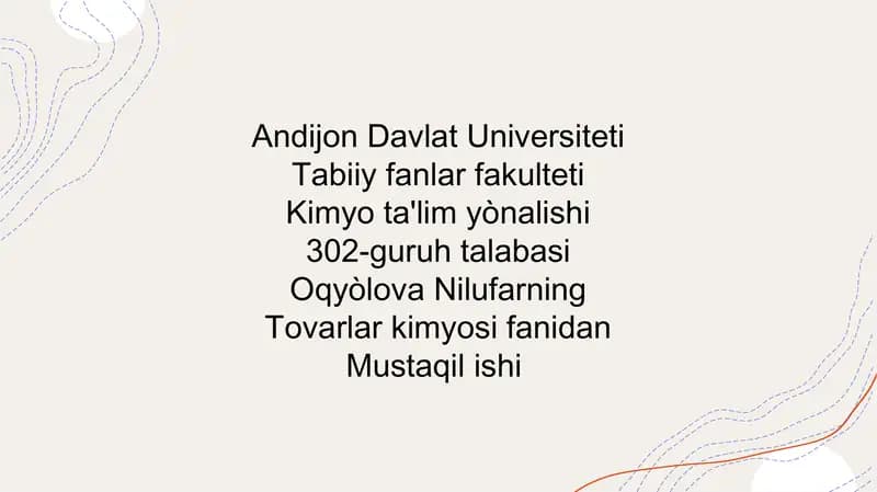 Maishiy kimyo tovarlari TIFTN asosida tasniflanadi