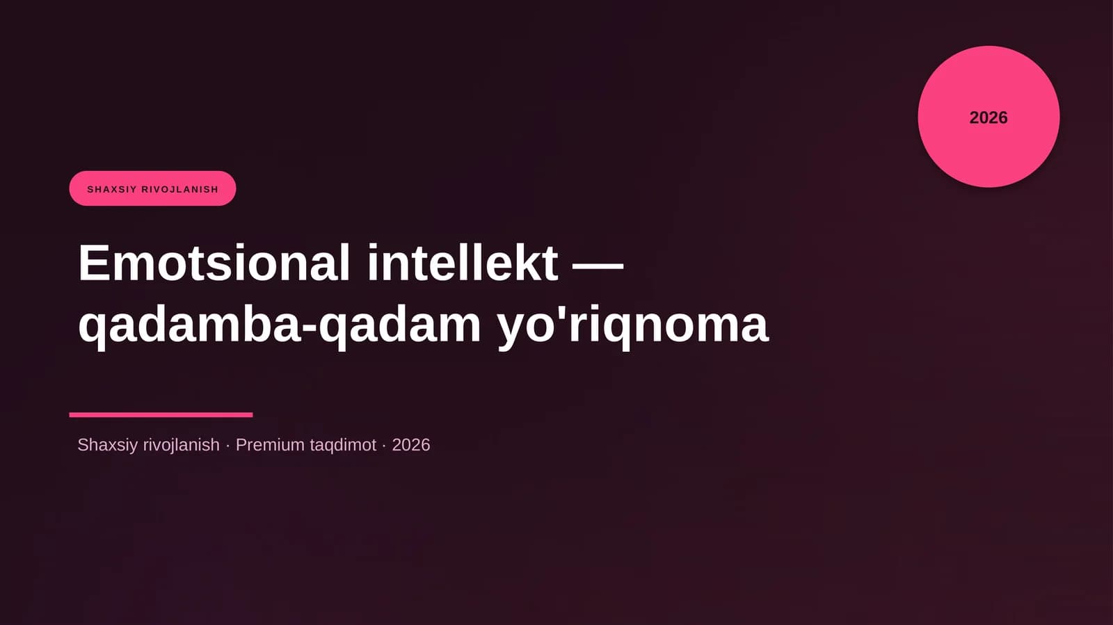 Emotsional intellekt — qadamba-qadam yo'riqnoma