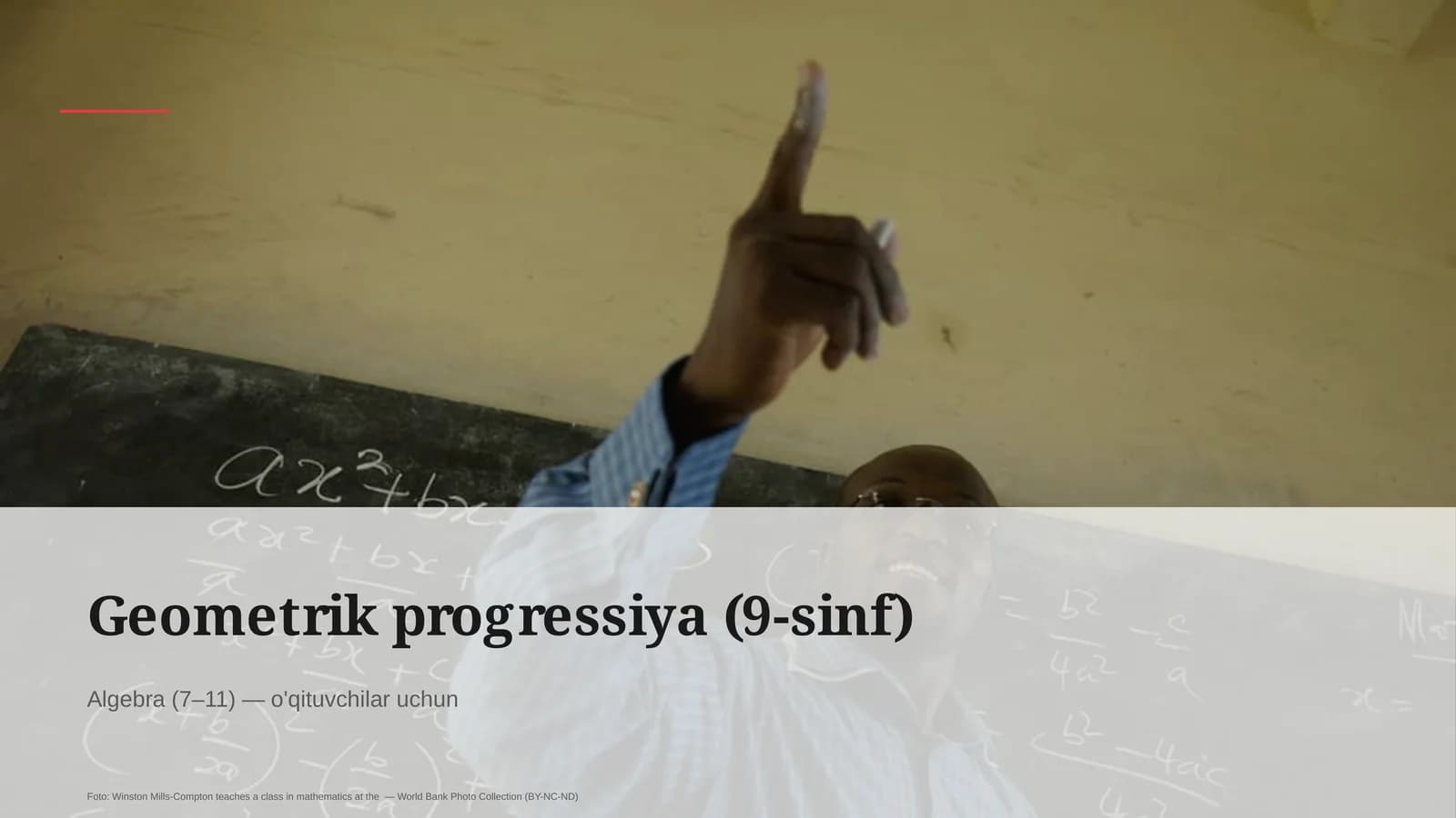 Geometrik progressiya (9-sinf)