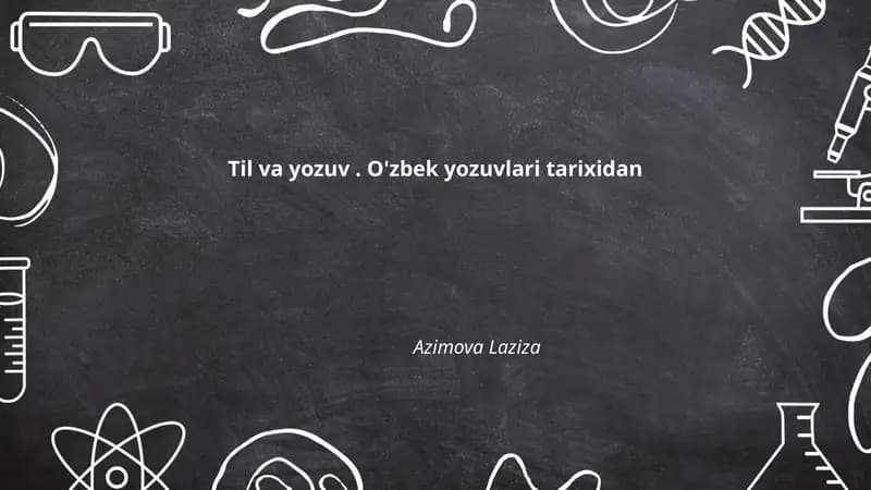 O'zbek tilining turkiy ildizlari va tarixi