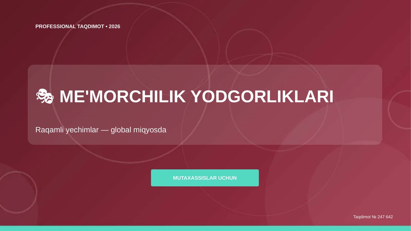 ME'MORCHILIK YODGORLIKLARI