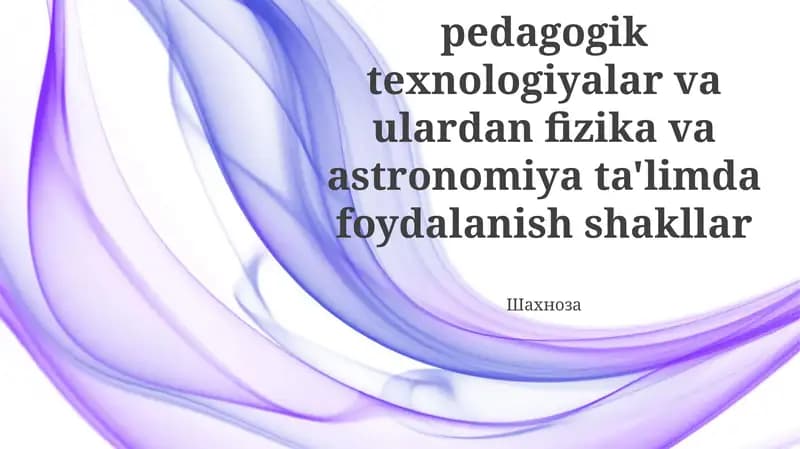 Fizika va Astronomiyada Immersiv Texnologiyalar