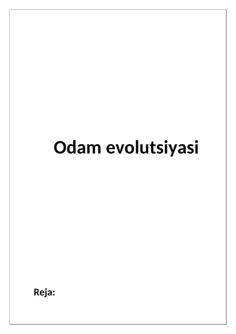 Odan evolutsiyasi