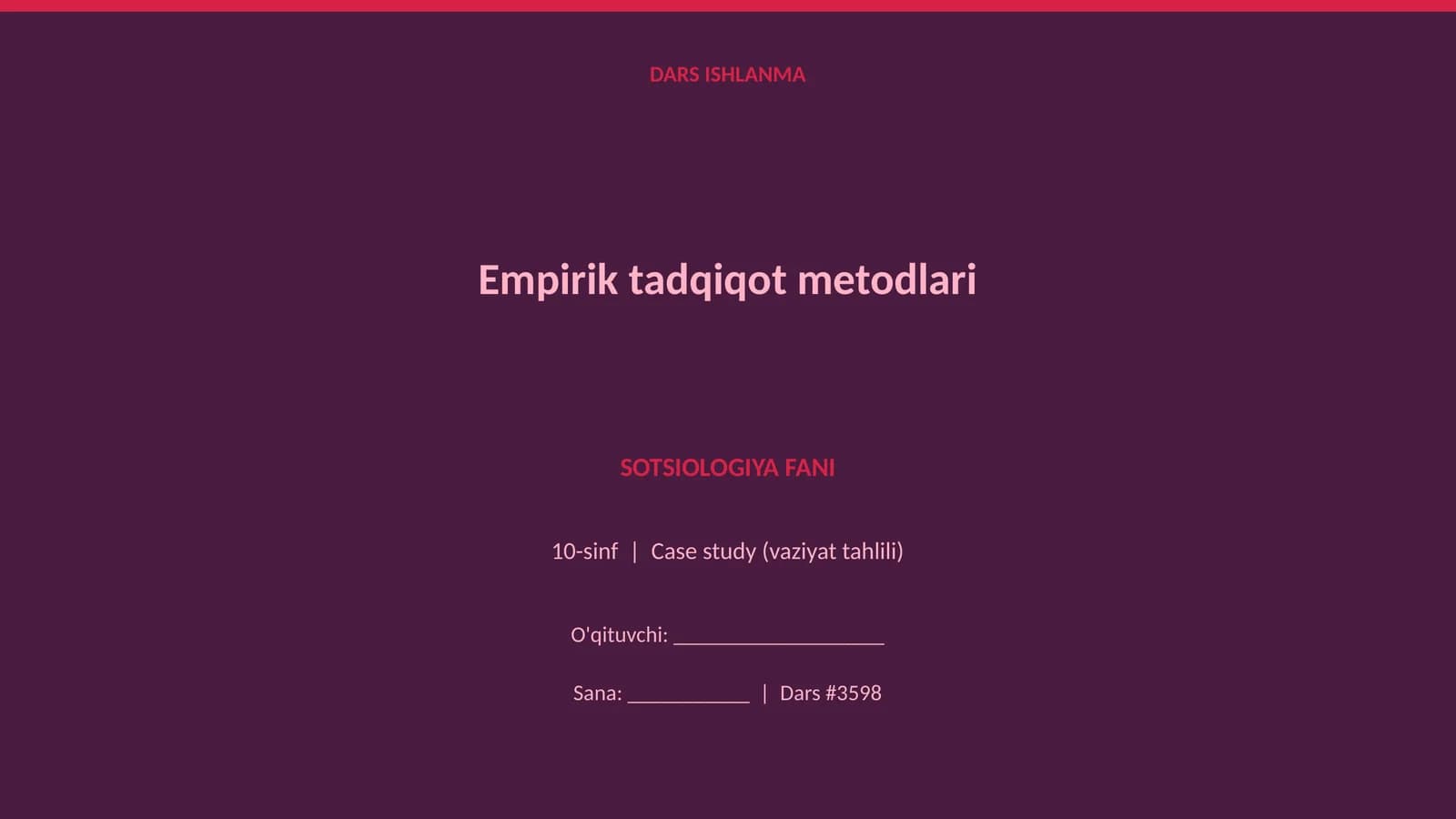 Empirik tadqiqot metodlari