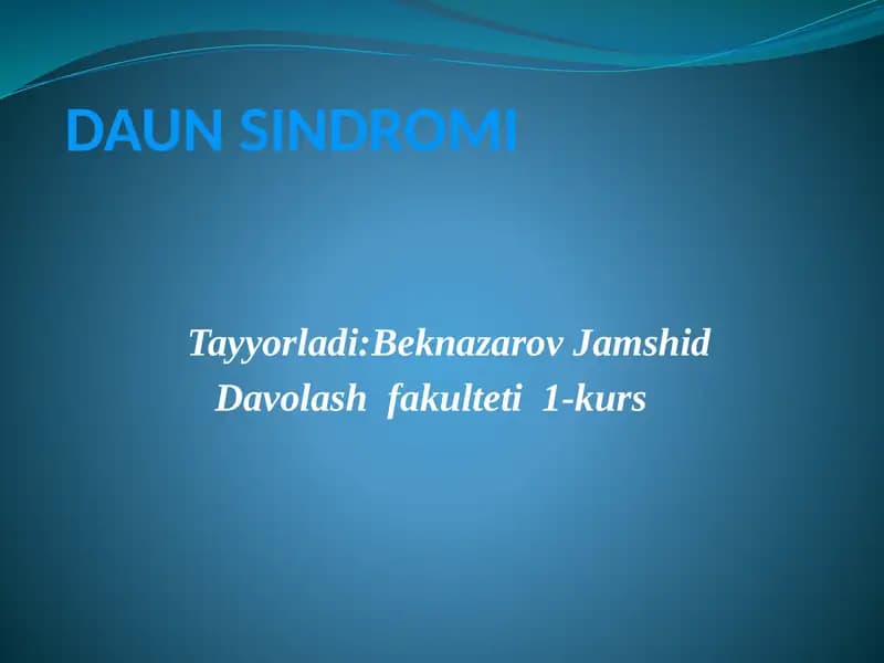 Daun sindromi