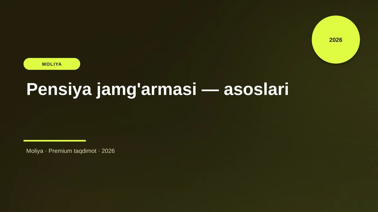 Pensiya jamg'armasi — asoslari