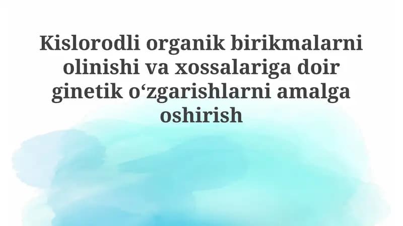 Genetik modifikatsiyalar