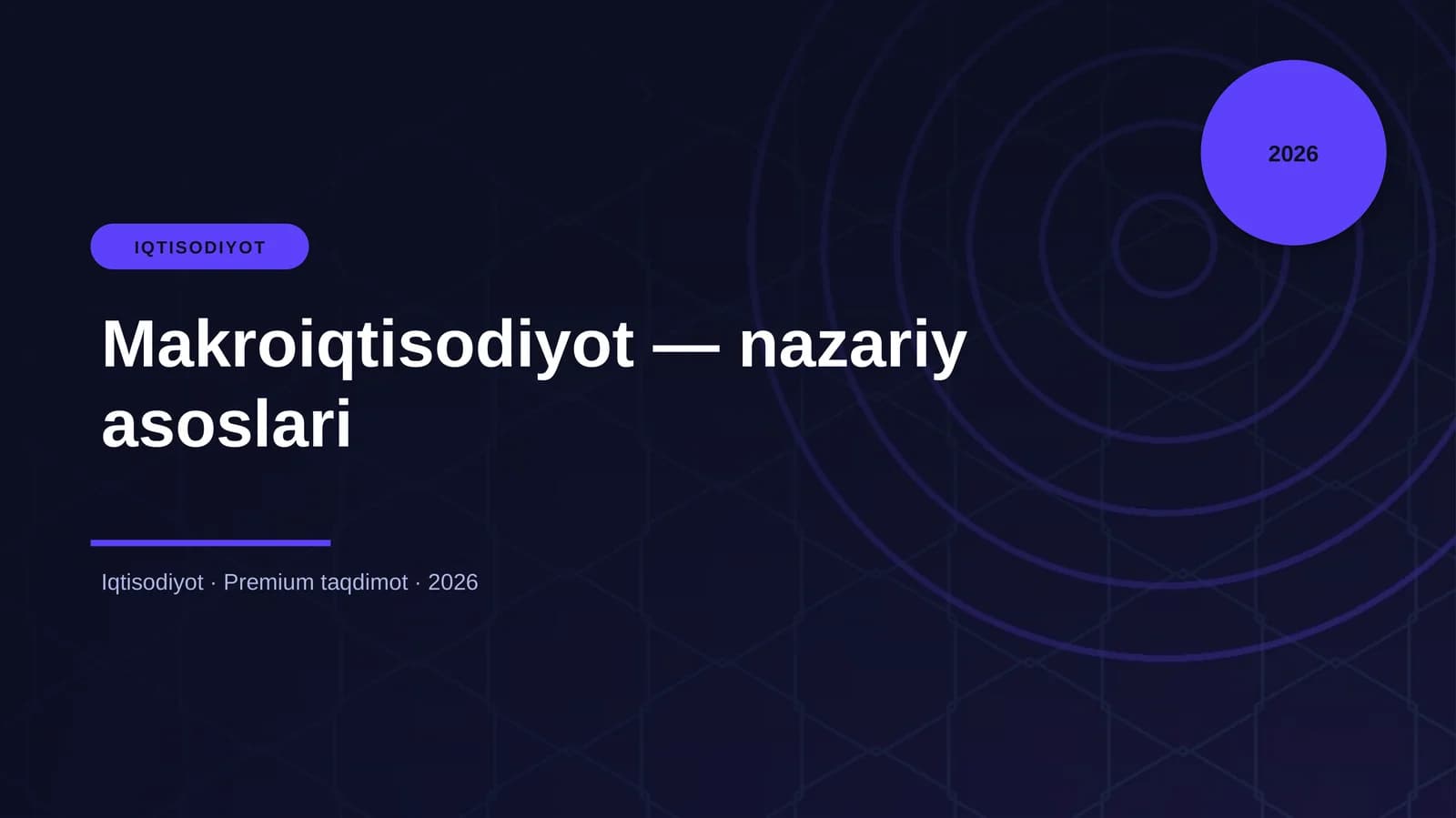 Makroiqtisodiyot — nazariy asoslari