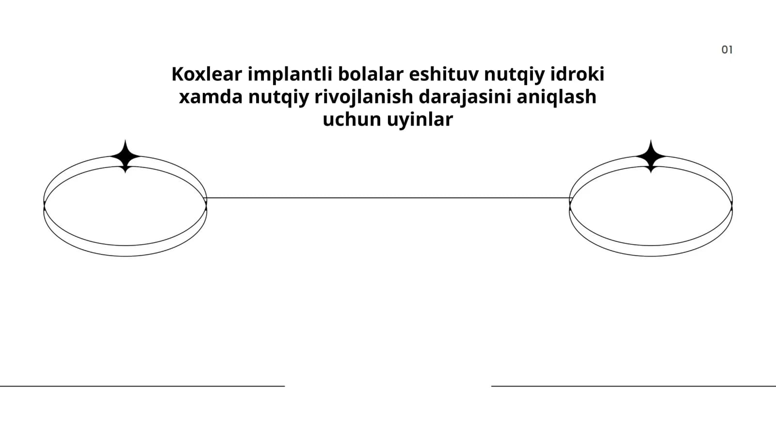 Koxlear implantli bolalar eshituv nutqiy idroki xamda nutqiy rivojlanish darajasini aniqlash uchun uyinlar