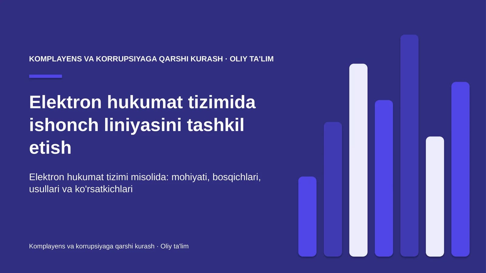 Elektron hukumat tizimida ishonch liniyasini tashkil etish