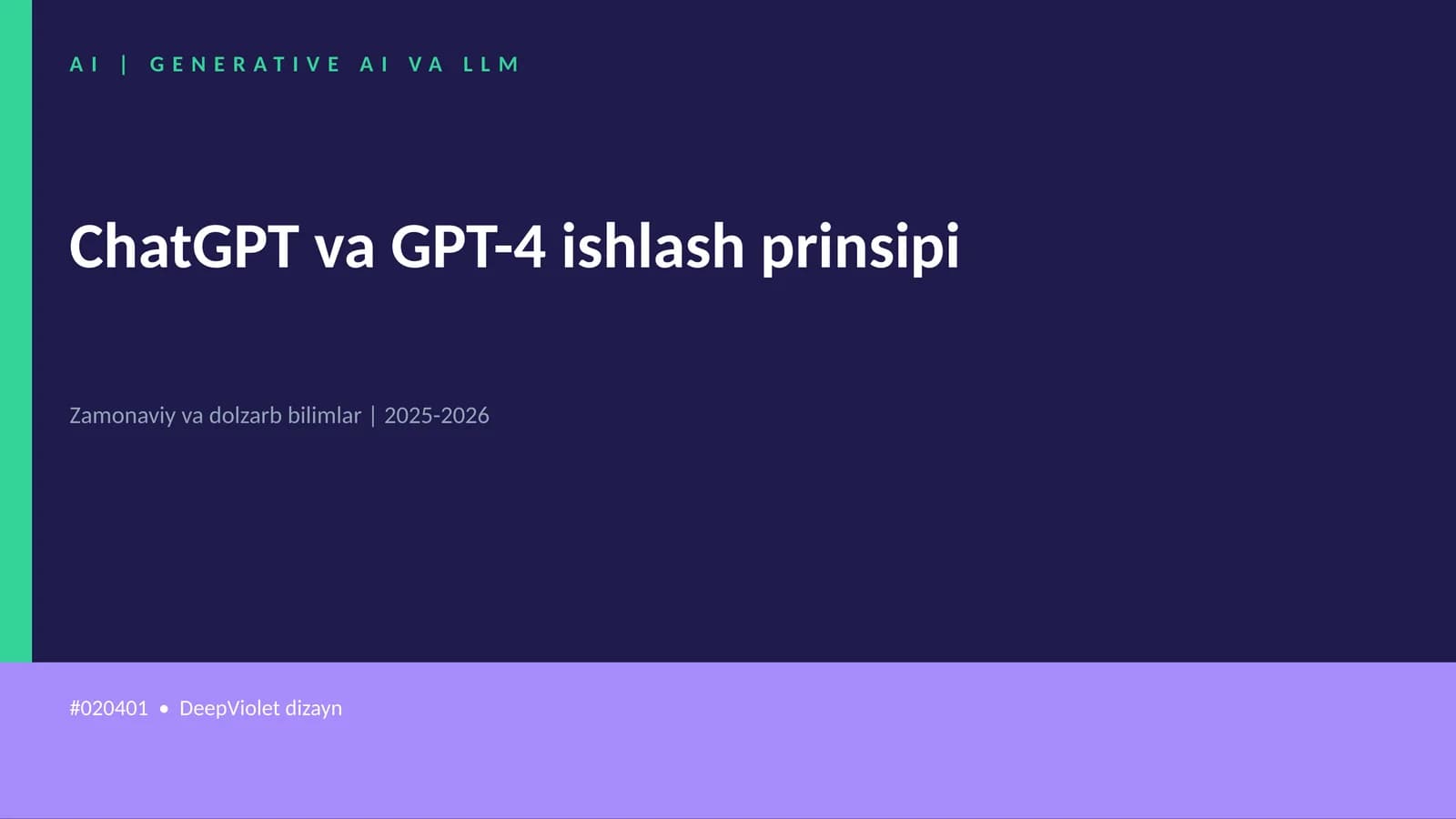 AI | GENERATIVE AI VA LLM