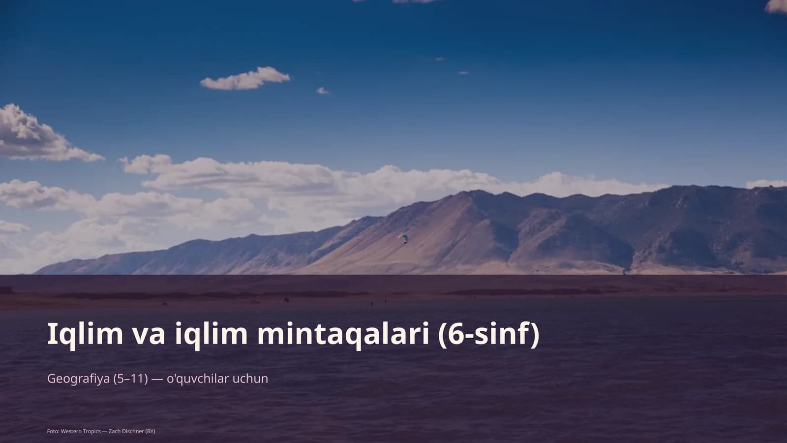 Iqlim va iqlim mintaqalari (6-sinf)