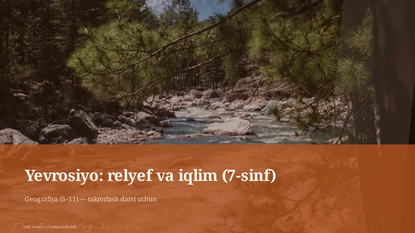 Yevrosiyo: relyef va iqlim (7-sinf)