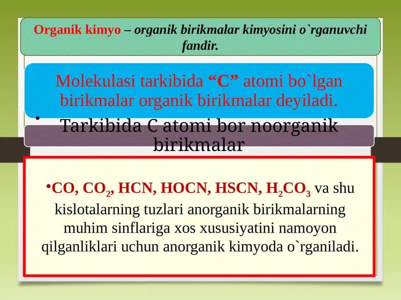 Organikkimyo