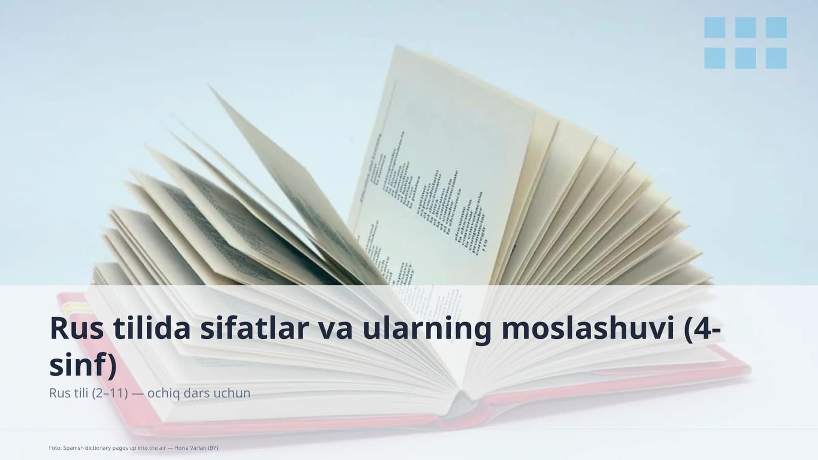 Rus tilida sifatlar va ularning moslashuvi (4-sinf)