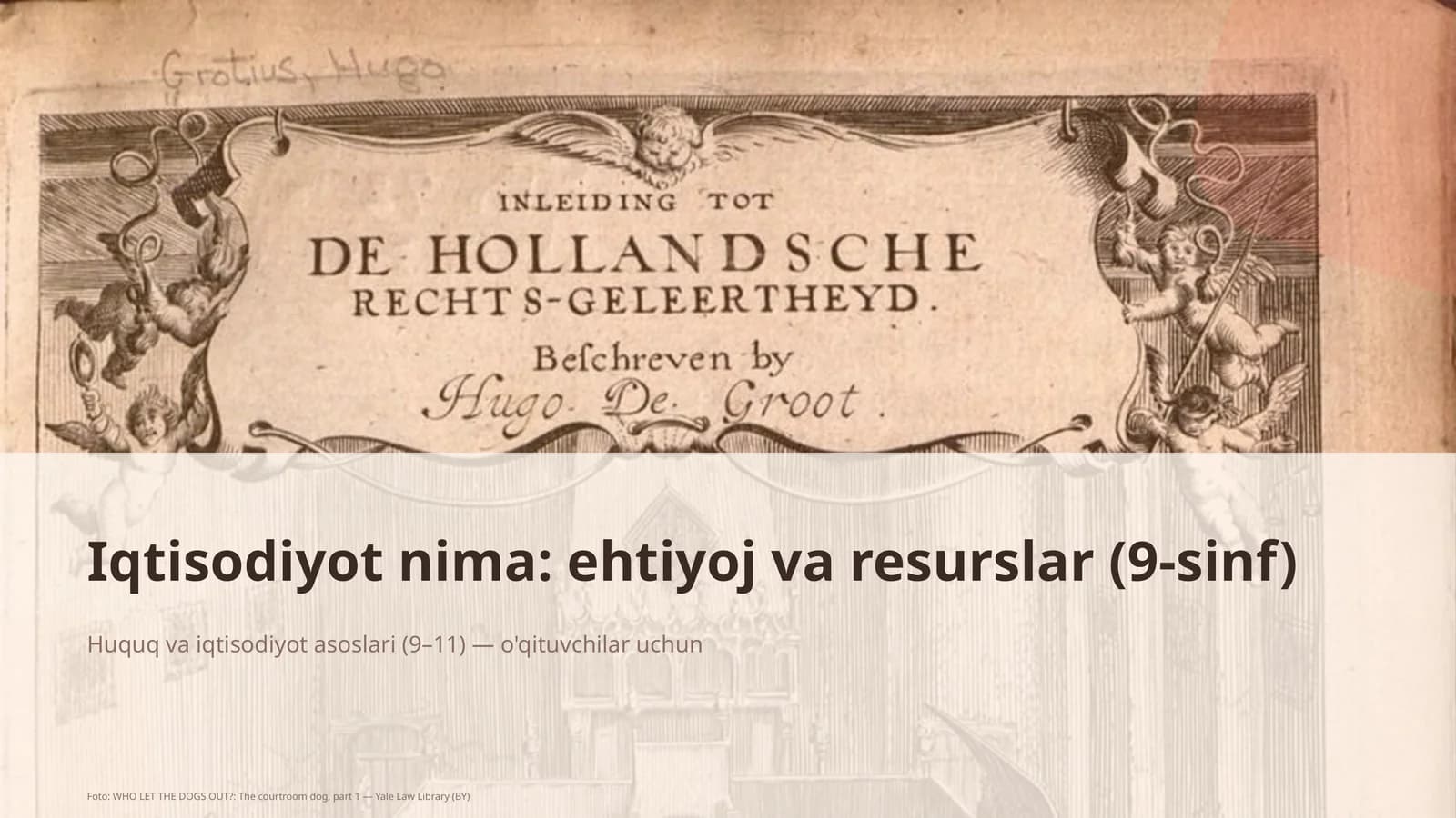 Iqtisodiyot nima: ehtiyoj va resurslar (9-sinf)
