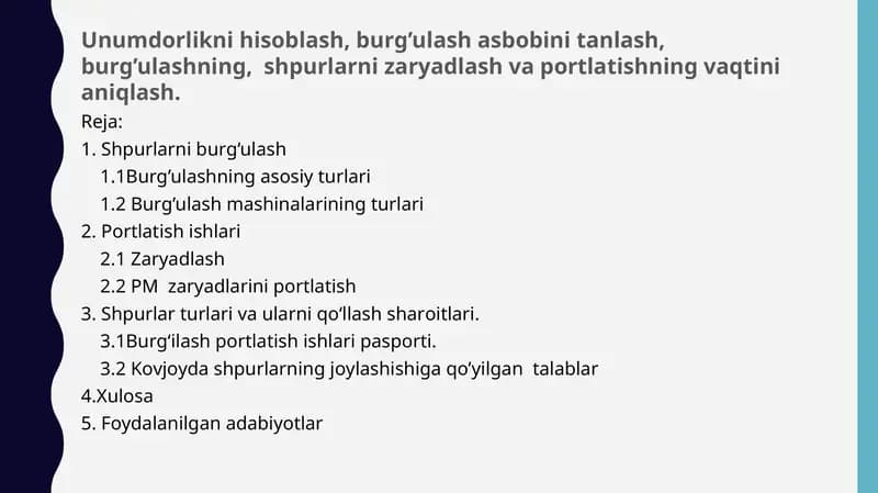 Shpurlarni burg‘ulash