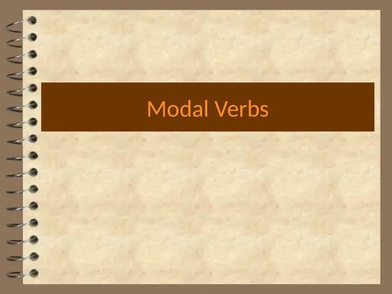 Modal Verbs