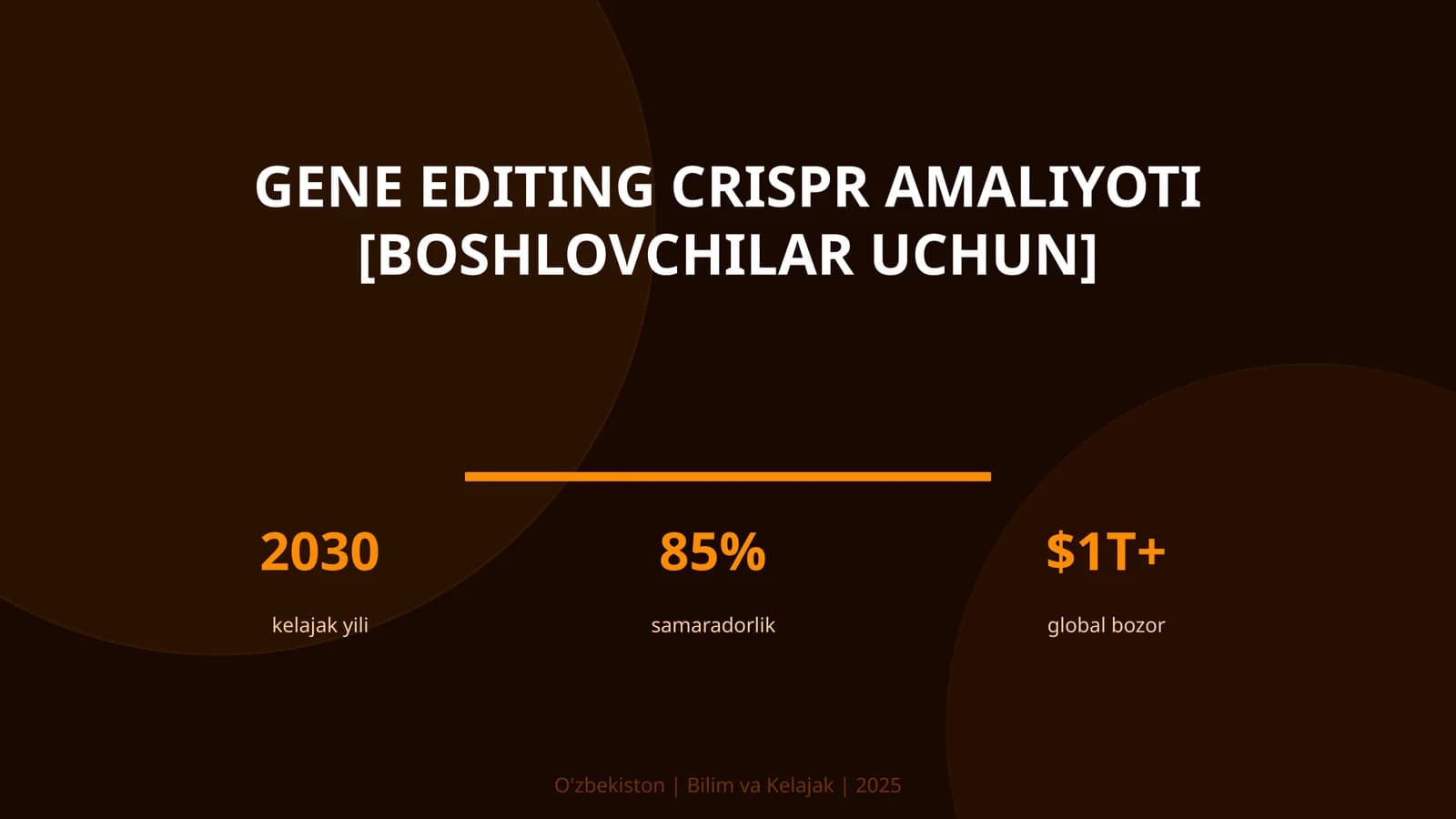 Gene editing CRISPR amaliyoti [boshlovchilar uchun]