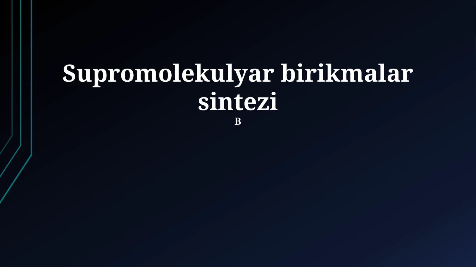 Supramolekulyar birikmalar sintezi