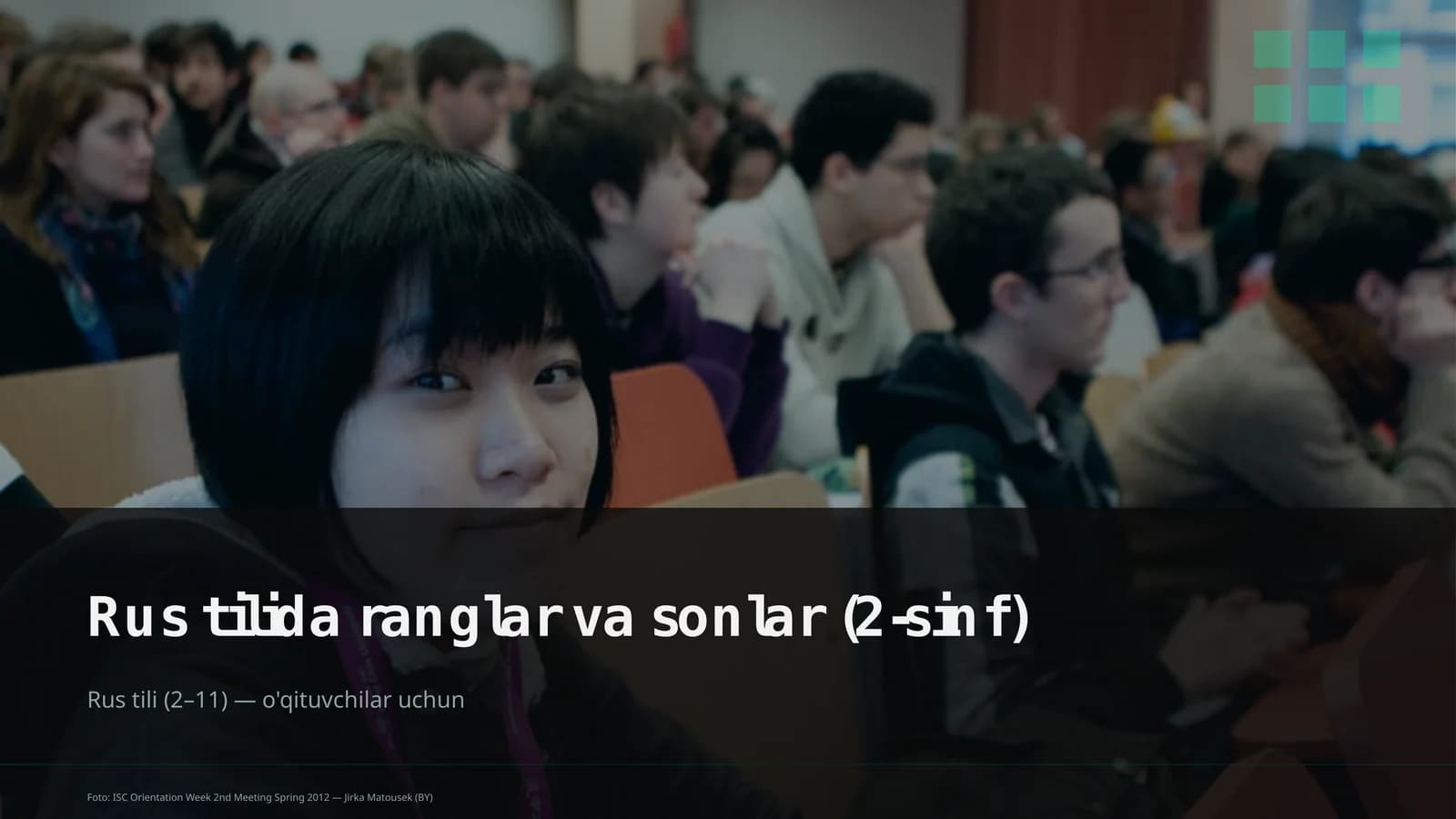 Rus tilida ranglar va sonlar (2-sinf)