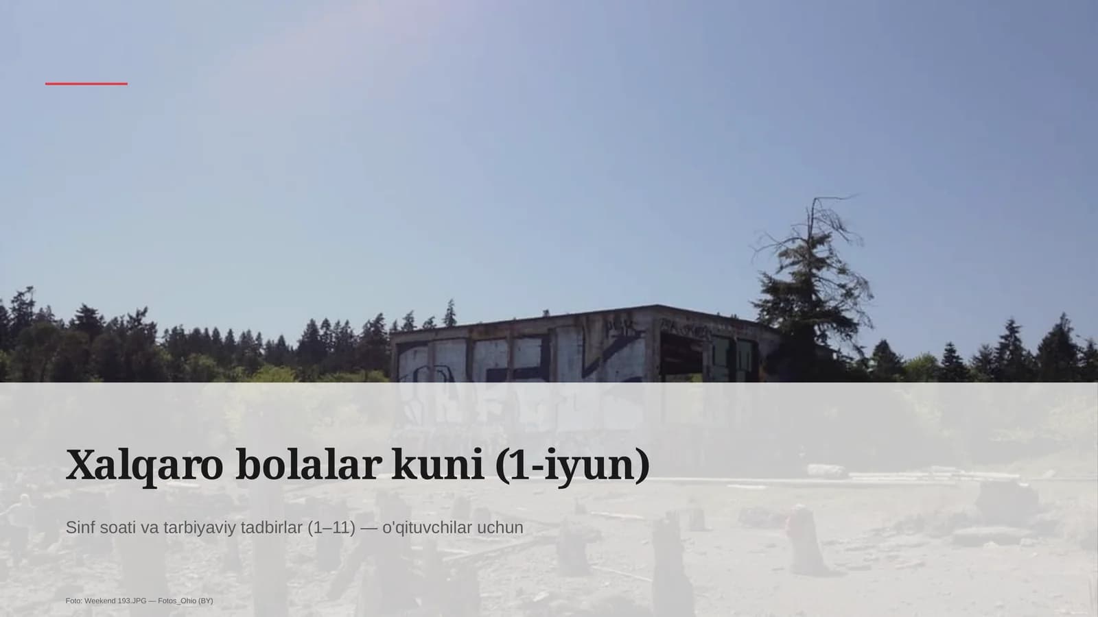 Xalqaro bolalar kuni (1-iyun)