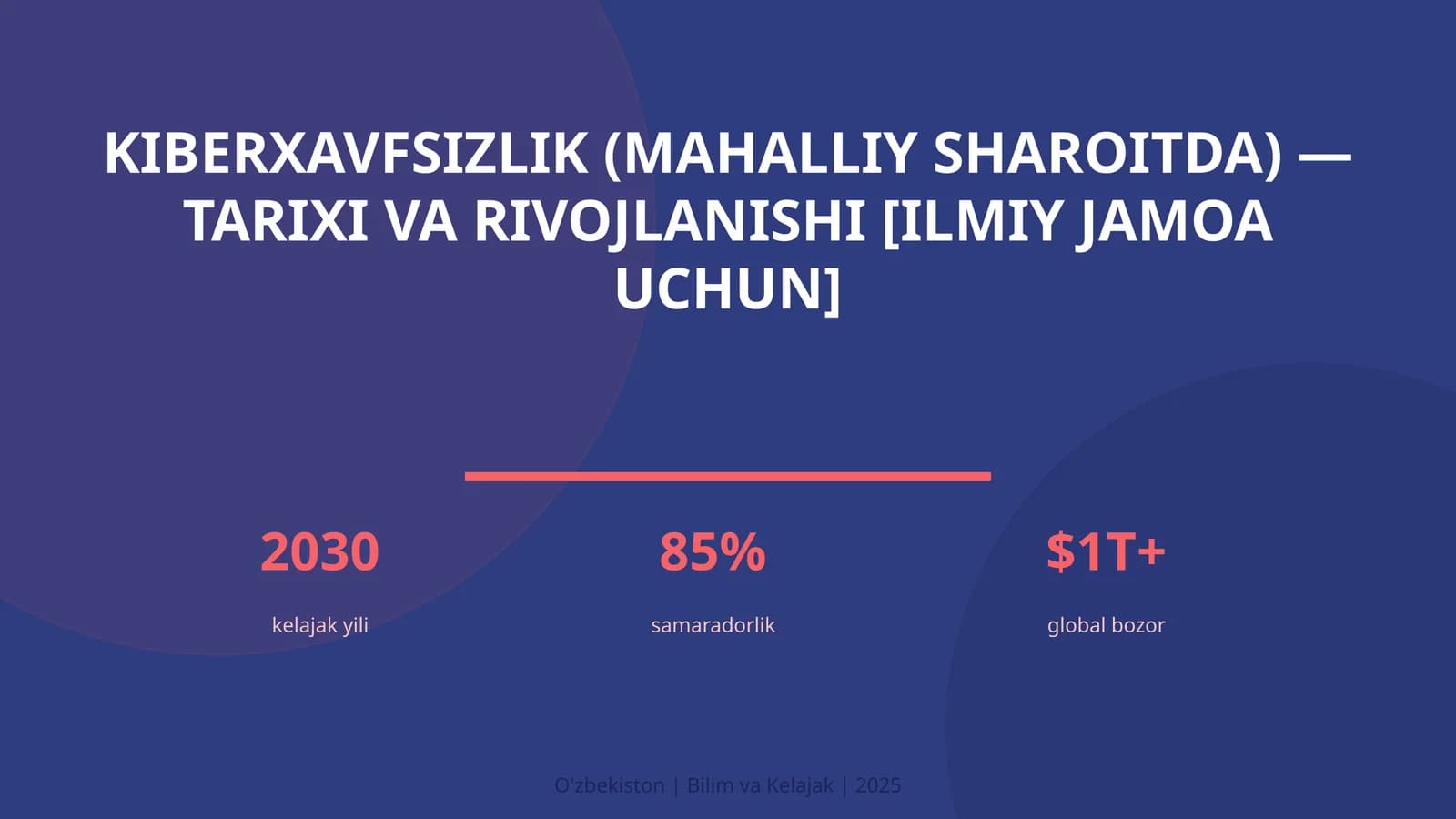 Kiberxavfsizlik (mahalliy sharoitda) — tarixi va rivojlanishi [ilmiy jamoa uchun]