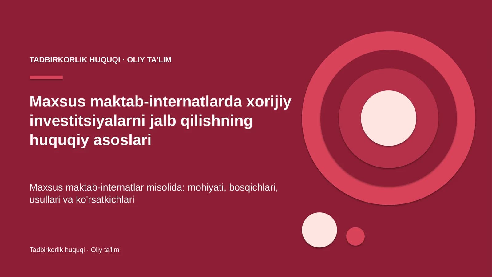 maxsus maktab internatlarda xorijiy investitsiyalarni jalb qilishning huquqiy asoslari 1352