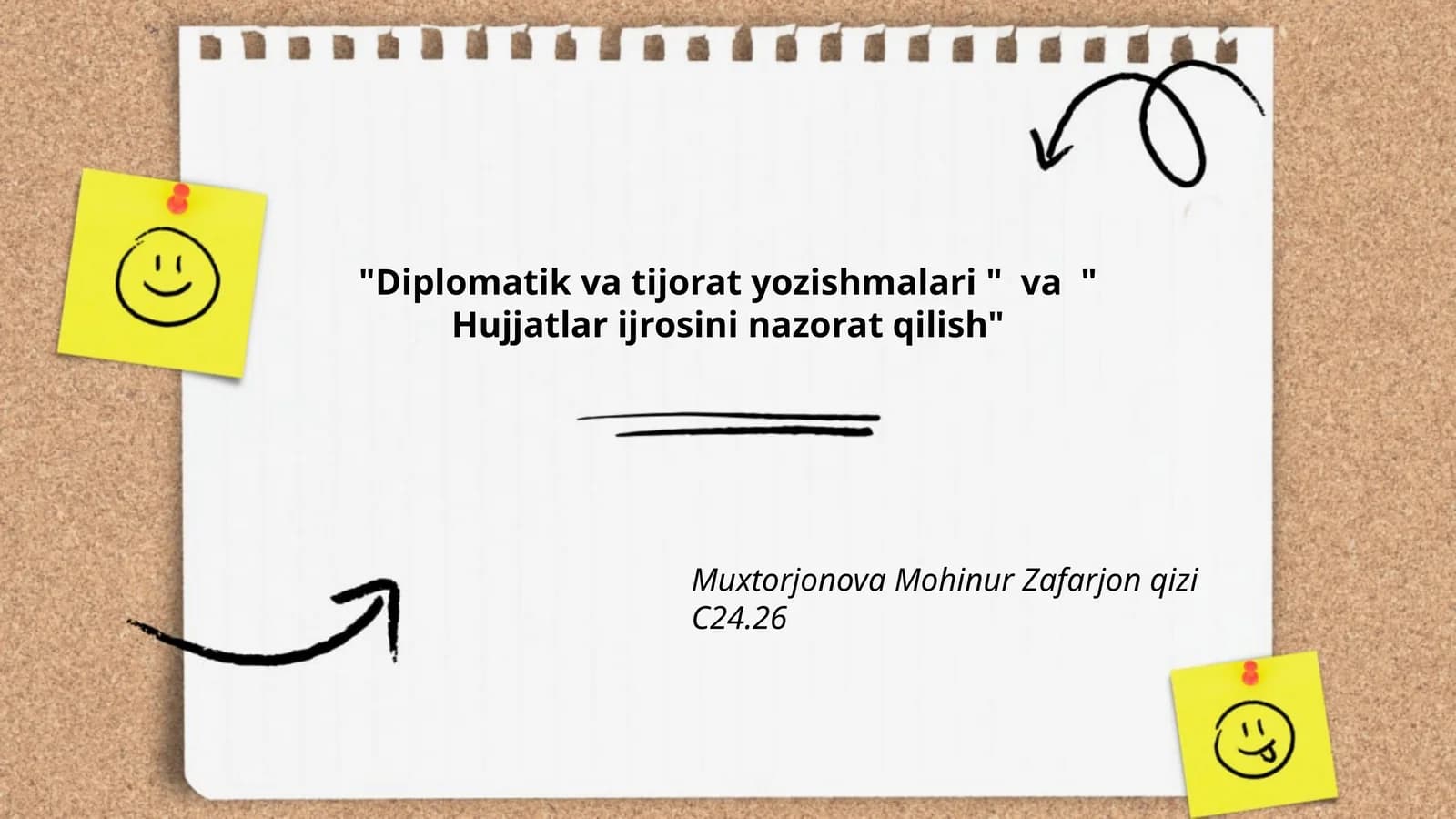 Diplomatik va tijorat yozishmalari