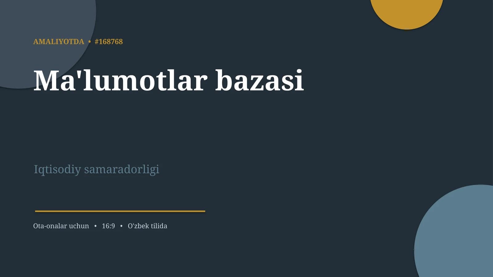 AMALIYOTDA • #168768