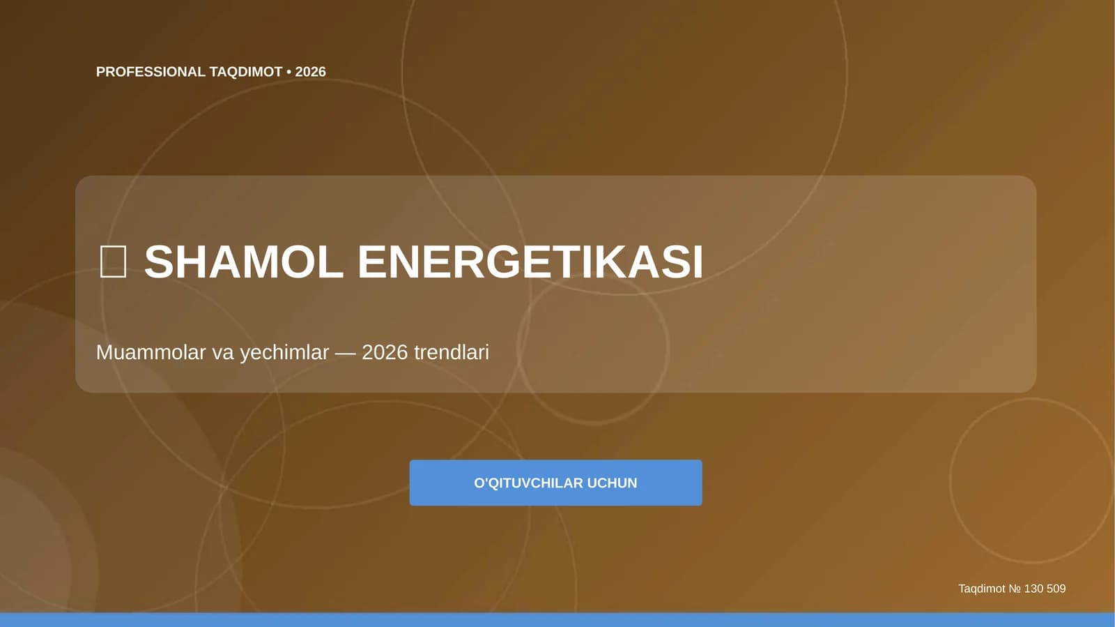 Shamol energetikasi: muammolar va yechimlar (2026 trendlari)