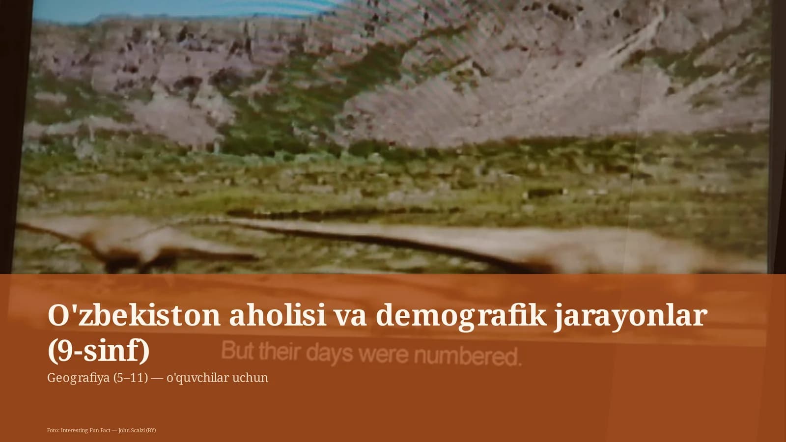 O'zbekiston aholisi va demografik jarayonlar (9-sinf)